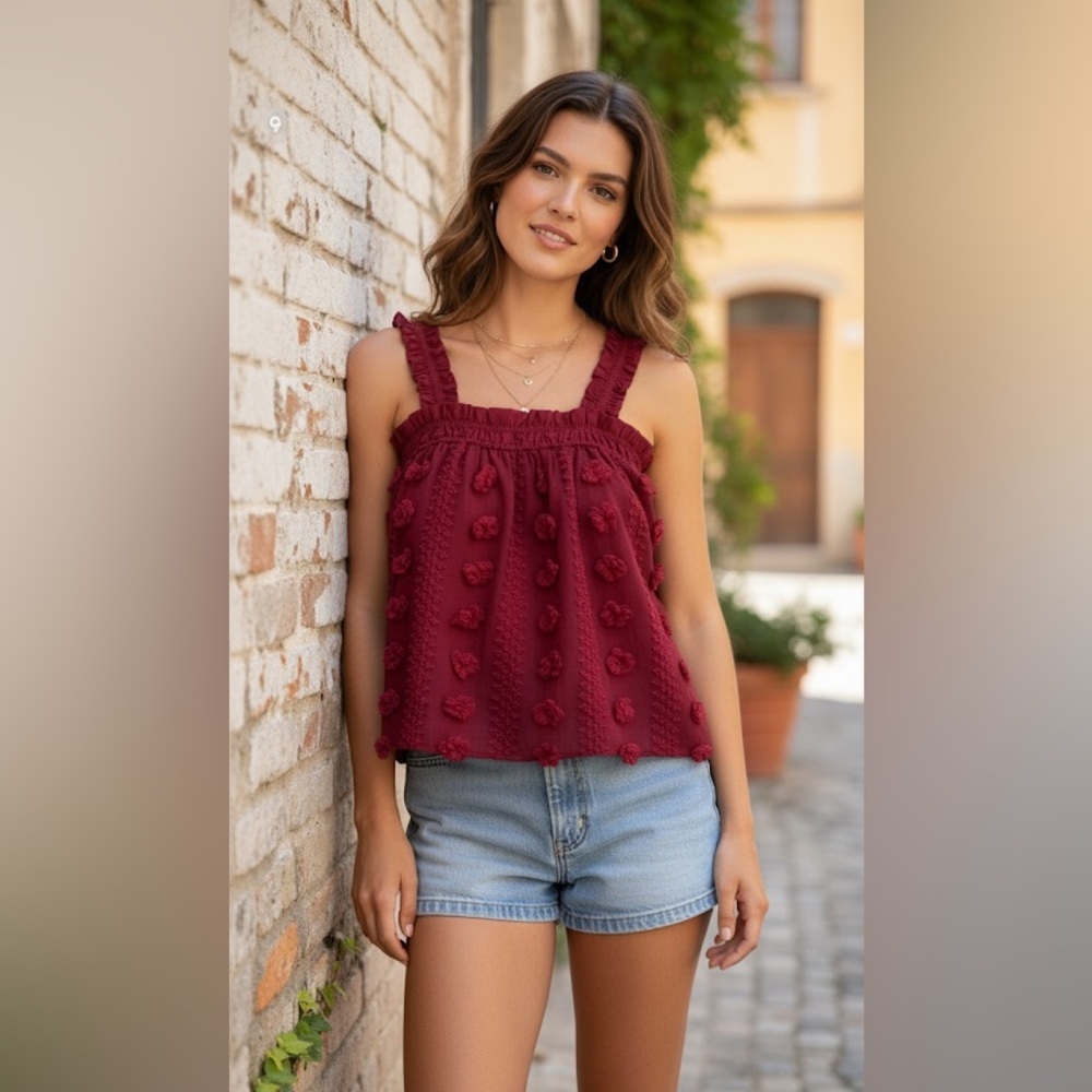 Entro tank top red women’s size medium
